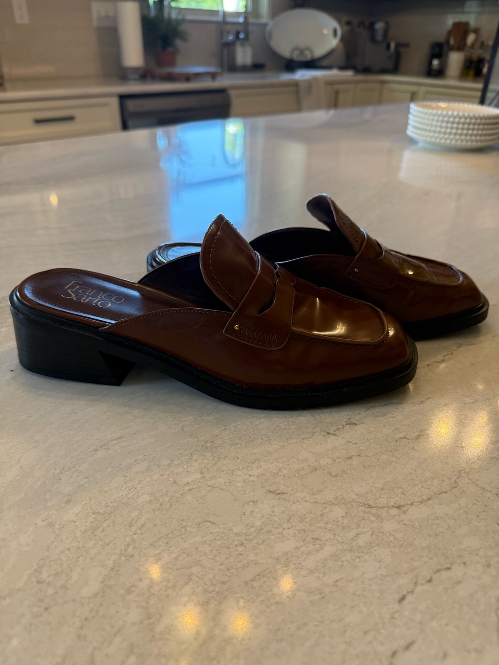 Franco Sarto square toe mules - Picture 3 of 6